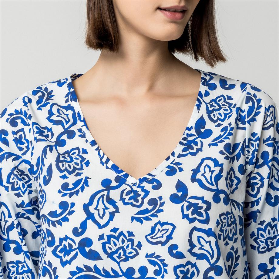 Manor Woman Bedruckte Langarmbluse  