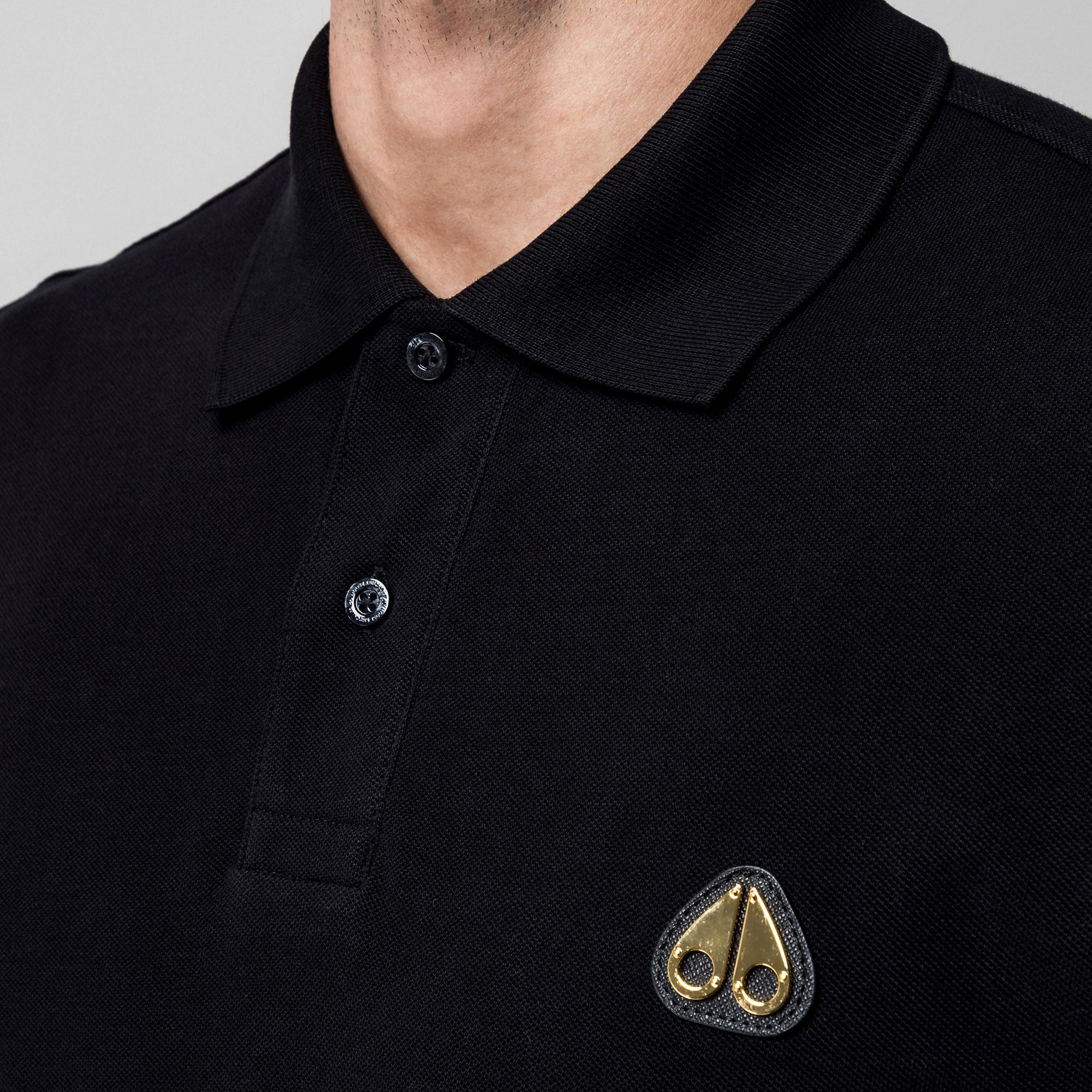 MOOSE KNUCKLES Everett Gold Polo T-Shirt  