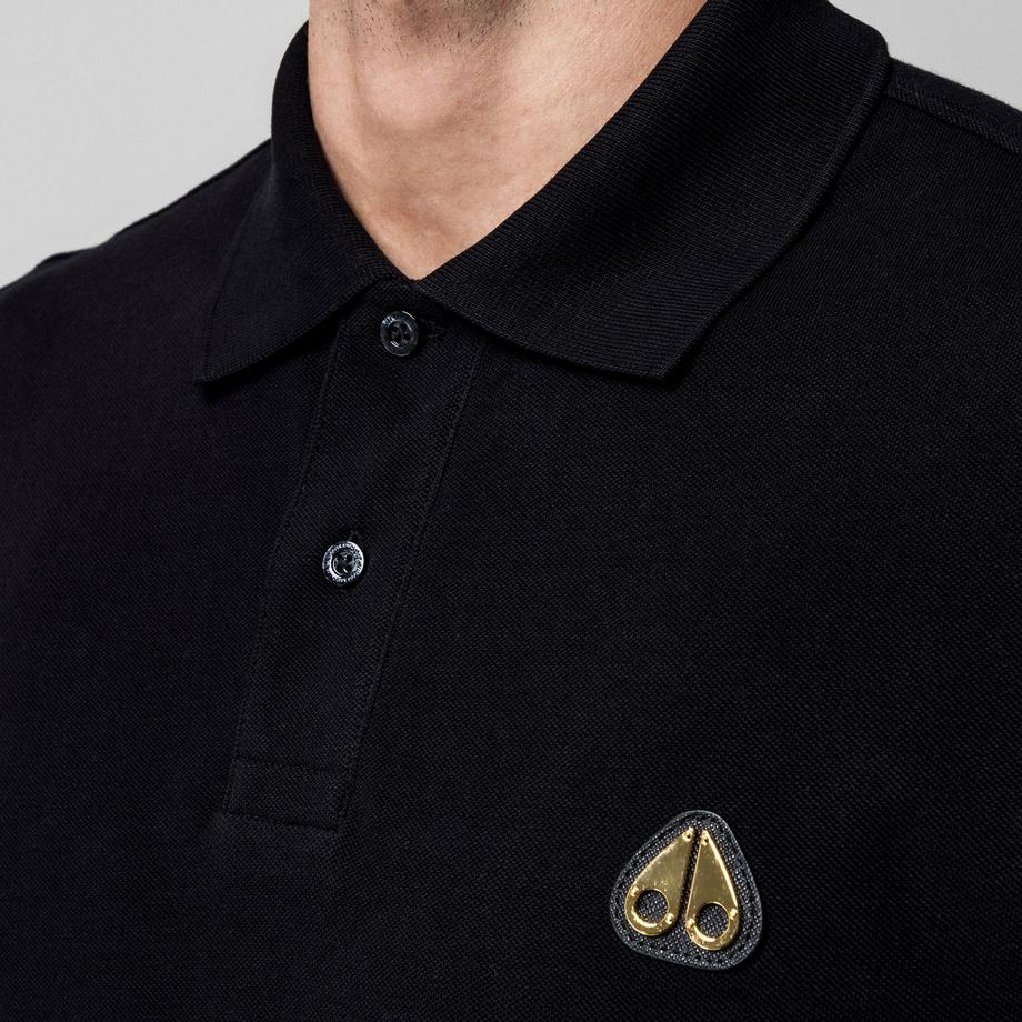 MOOSE KNUCKLES Everett Gold Polo T-Shirt  