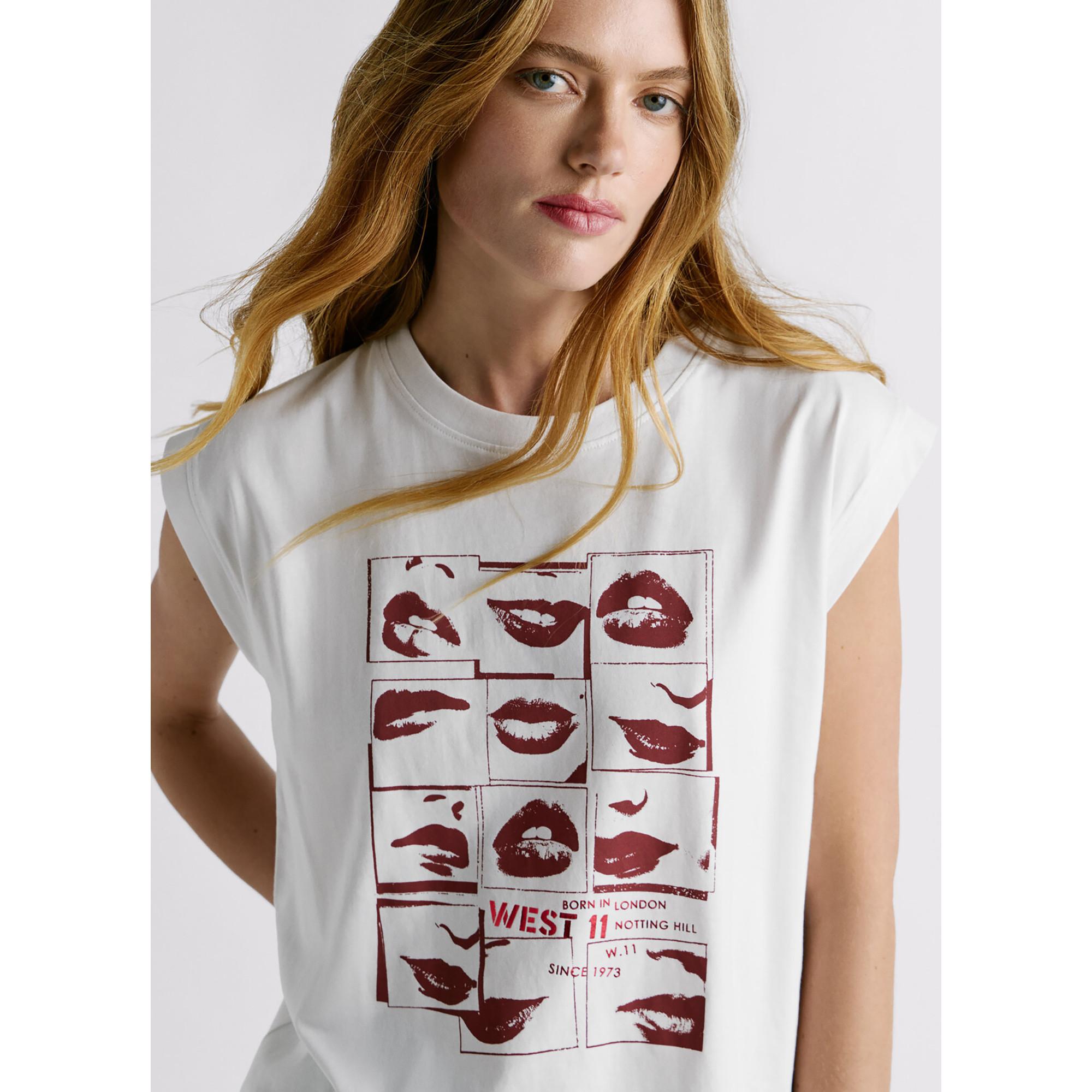 Pepe Jeans London T-Shirt Lippendruck  
