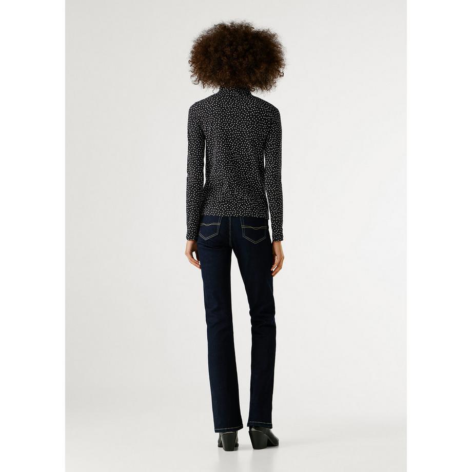 Pepe Jeans London Gepunktetes Langarm T-Shirt Slim Fit  