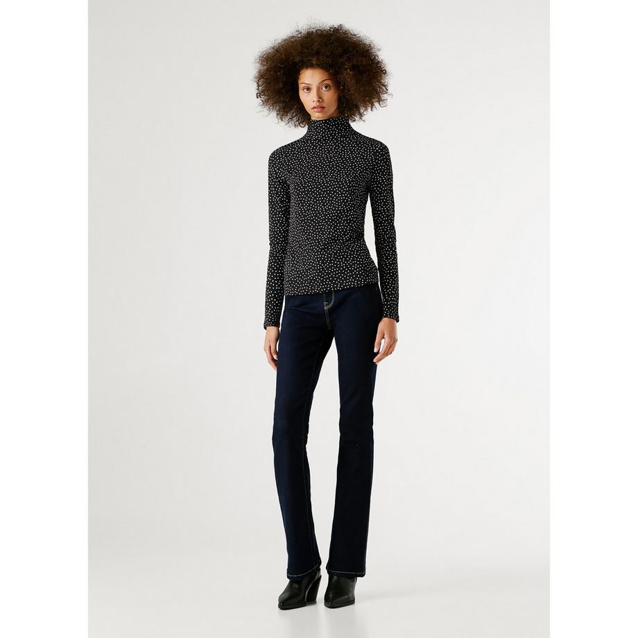 Pepe Jeans London Gepunktetes Langarm T-Shirt Slim Fit  