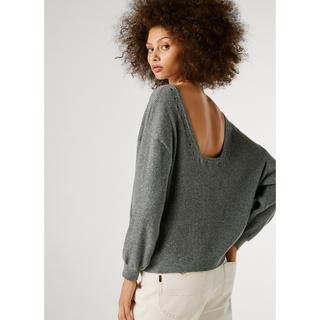 Pepe Jeans London Gerippter Strickpullover mit Ösen  