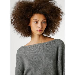 Pepe Jeans London Gerippter Strickpullover mit Ösen  