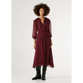 Pepe Jeans London Abito Midi a Pois  