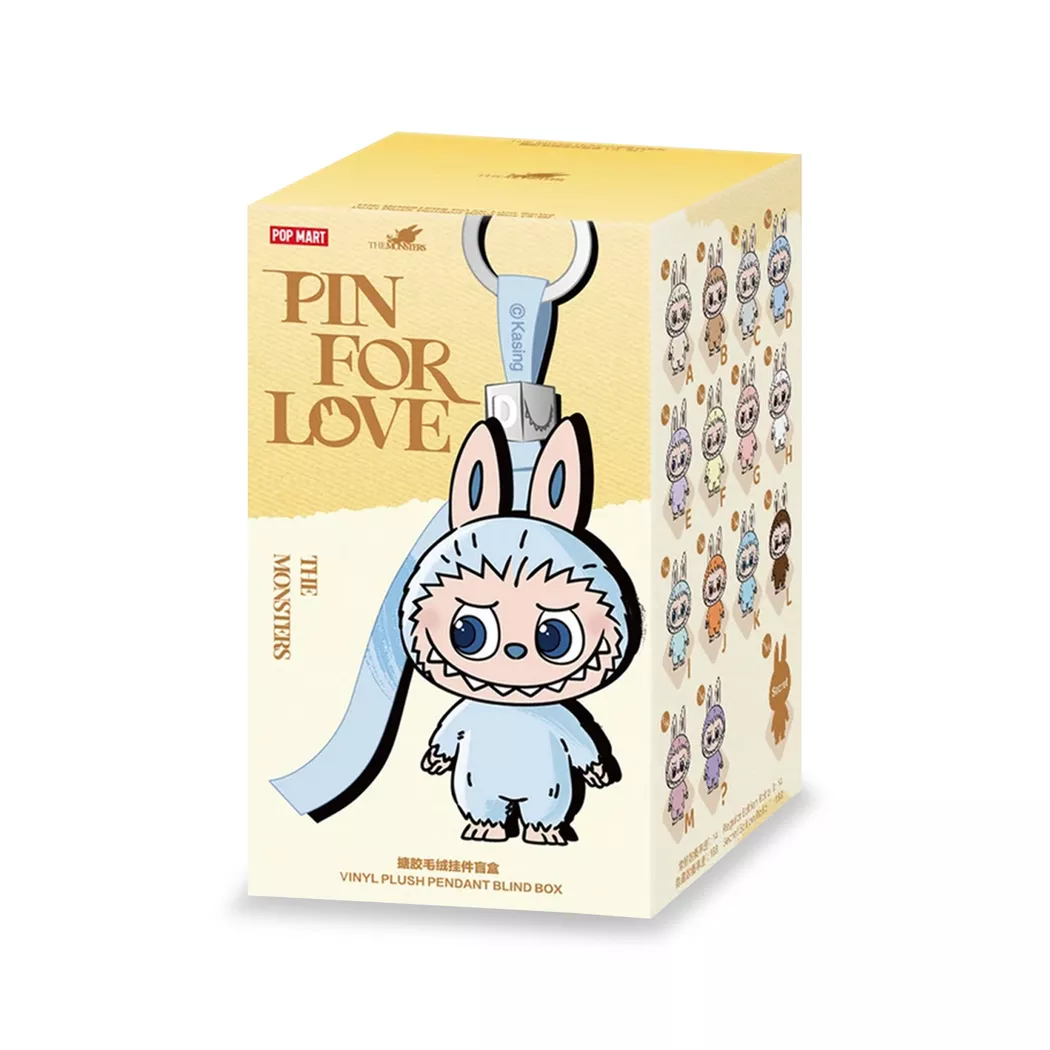 Popmart Beauty - "Labubu The Monsters ""Pin for love"" A-M Keychain-Series, Überraschungspack", 1 Stück