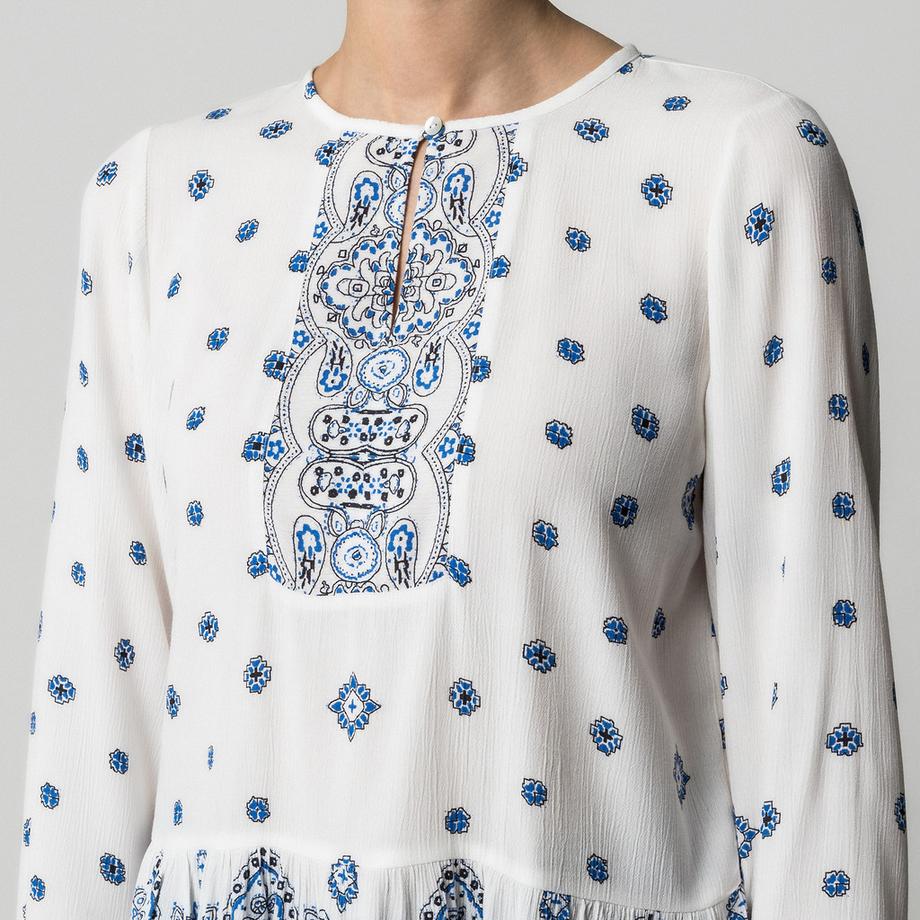 Manor Woman Chemisier Imprimé Manches Longues  