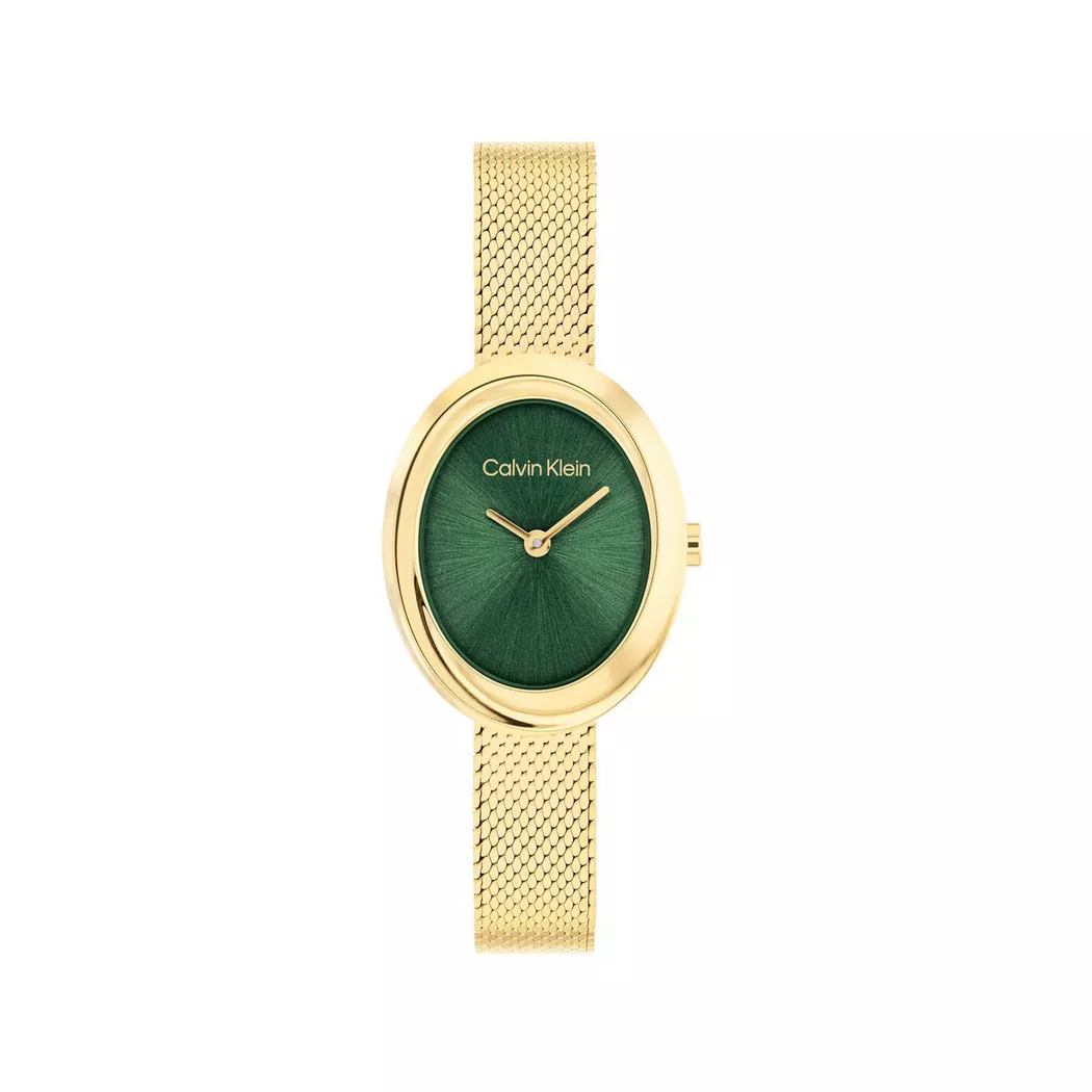 Calvin Klein Twisted Bezel Watch Silver/Gold One Size