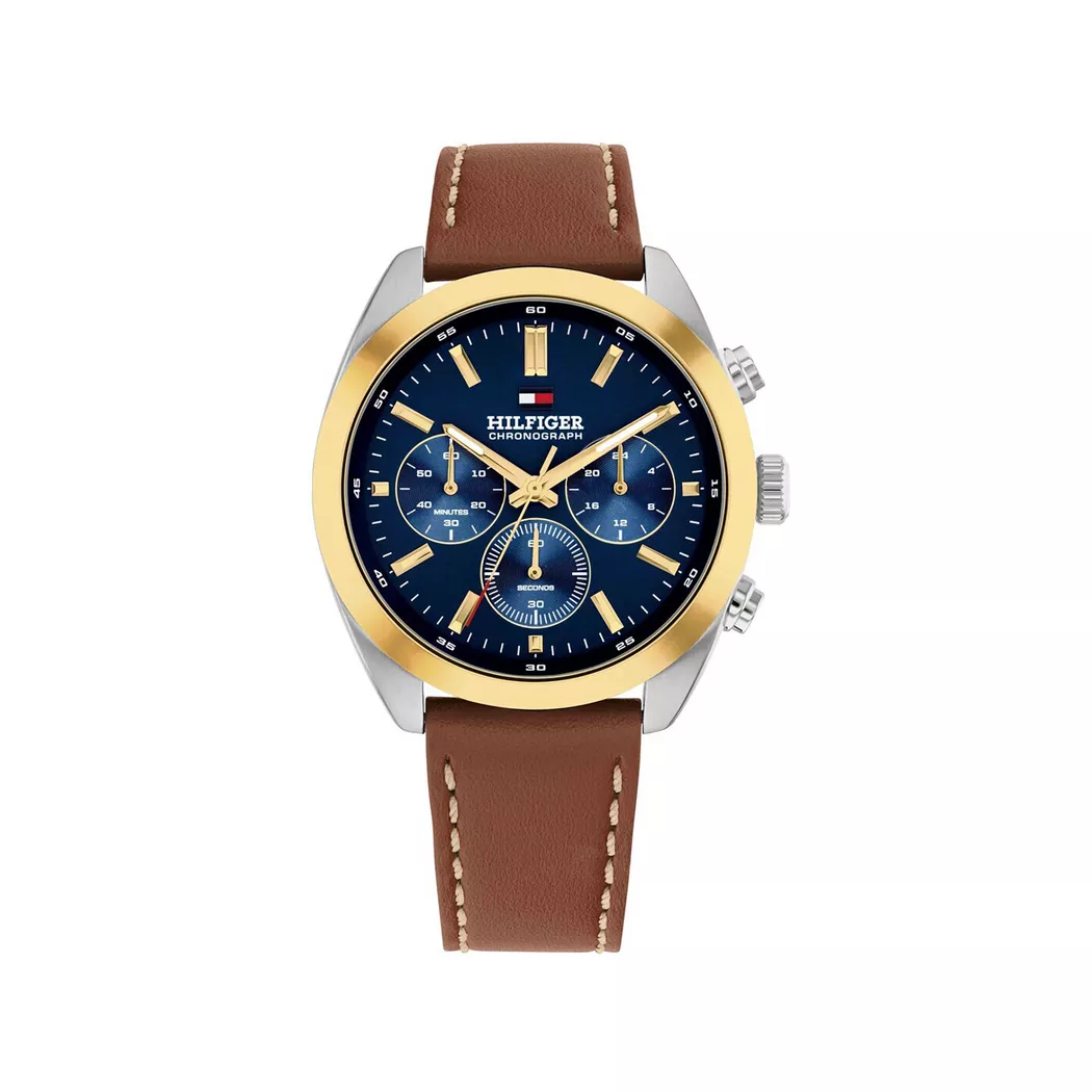 Tommy Hilfiger Montre Hudson 40mm Brown / Gold / Navy One Size Homme