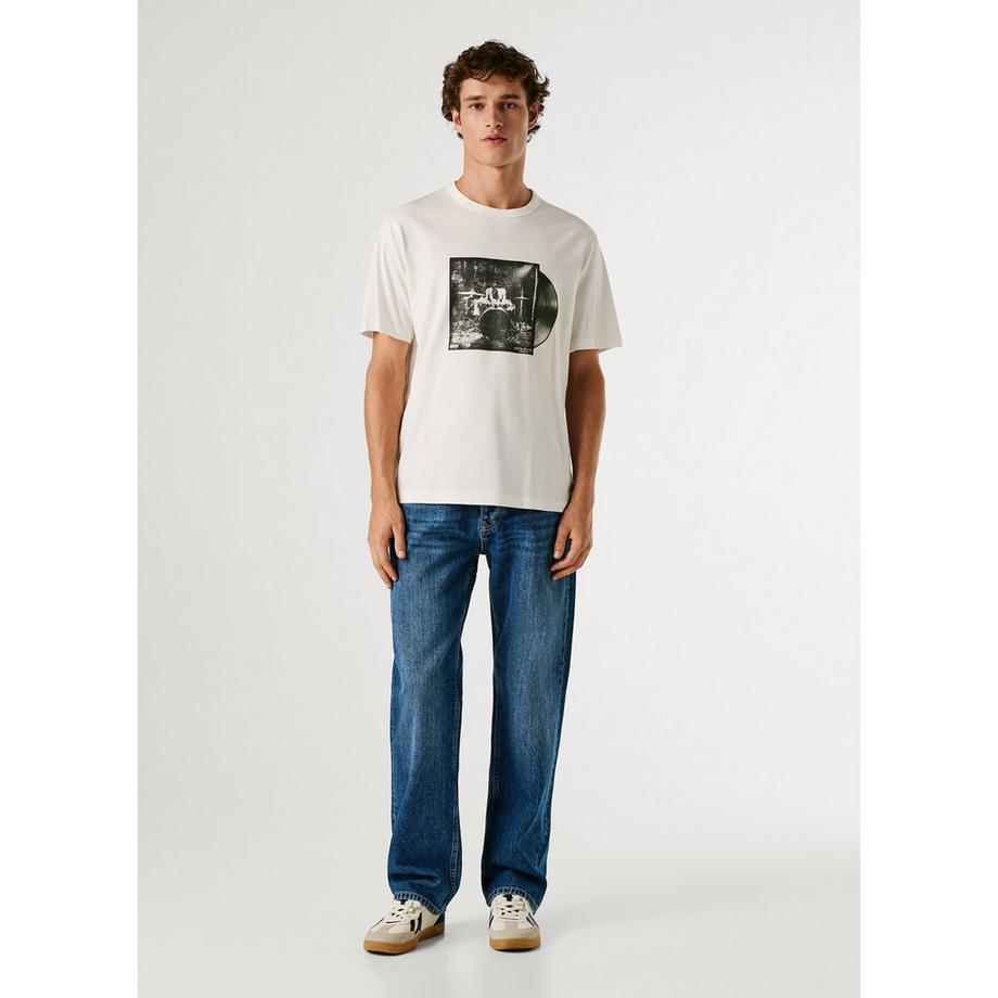 Pepe Jeans London Sawyer T-Shirt Stampa Disco  