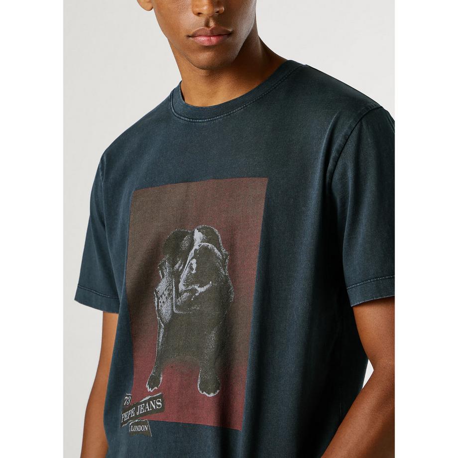 Pepe Jeans London Gavin Bulldog Print T-Shirt  