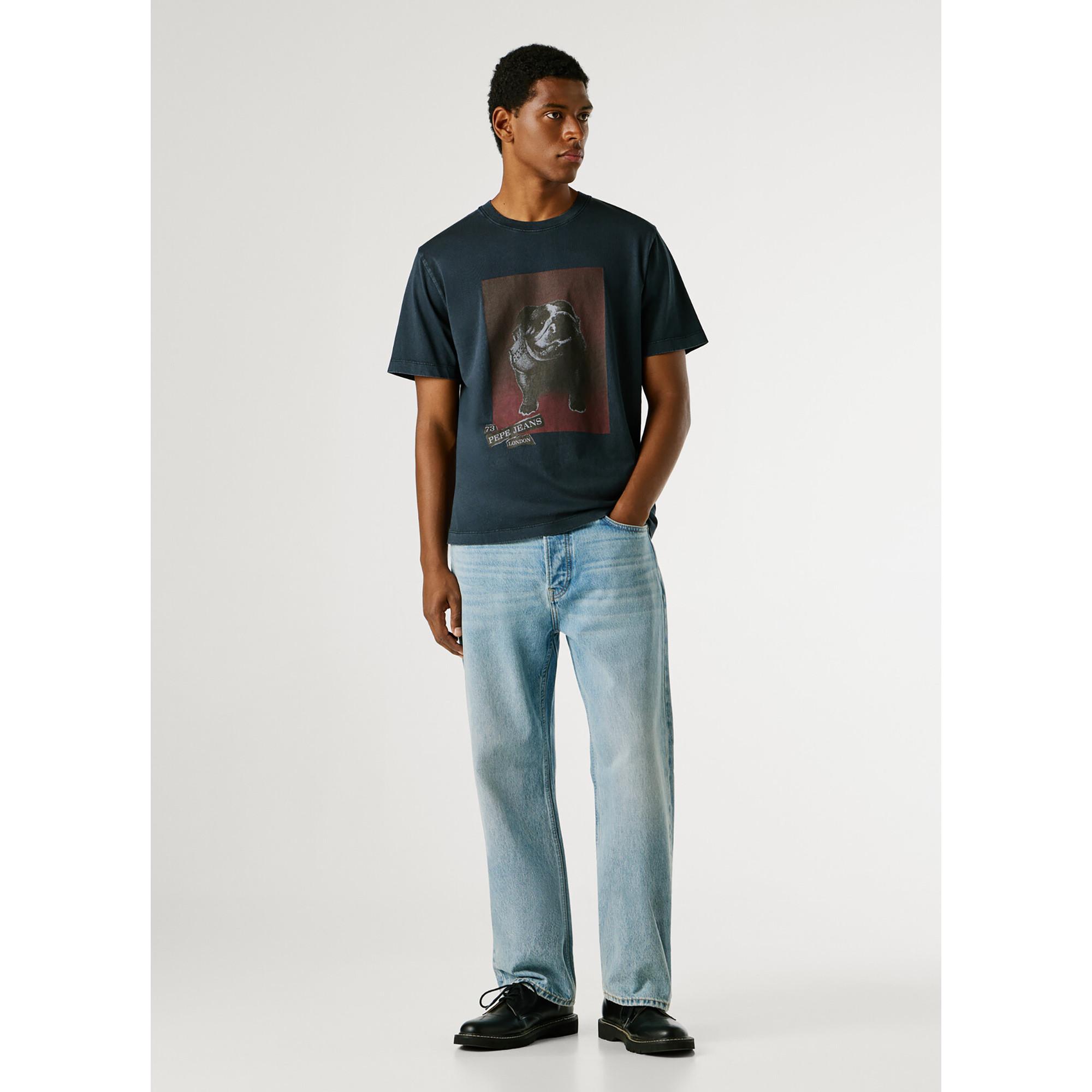 Pepe Jeans London Gavin Bulldog Print T-Shirt  