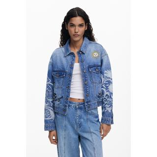 Desigual Giacca di Jeans Ricamata  