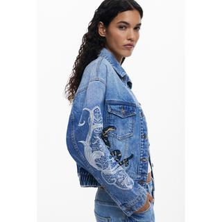 Desigual Giacca di Jeans Ricamata  