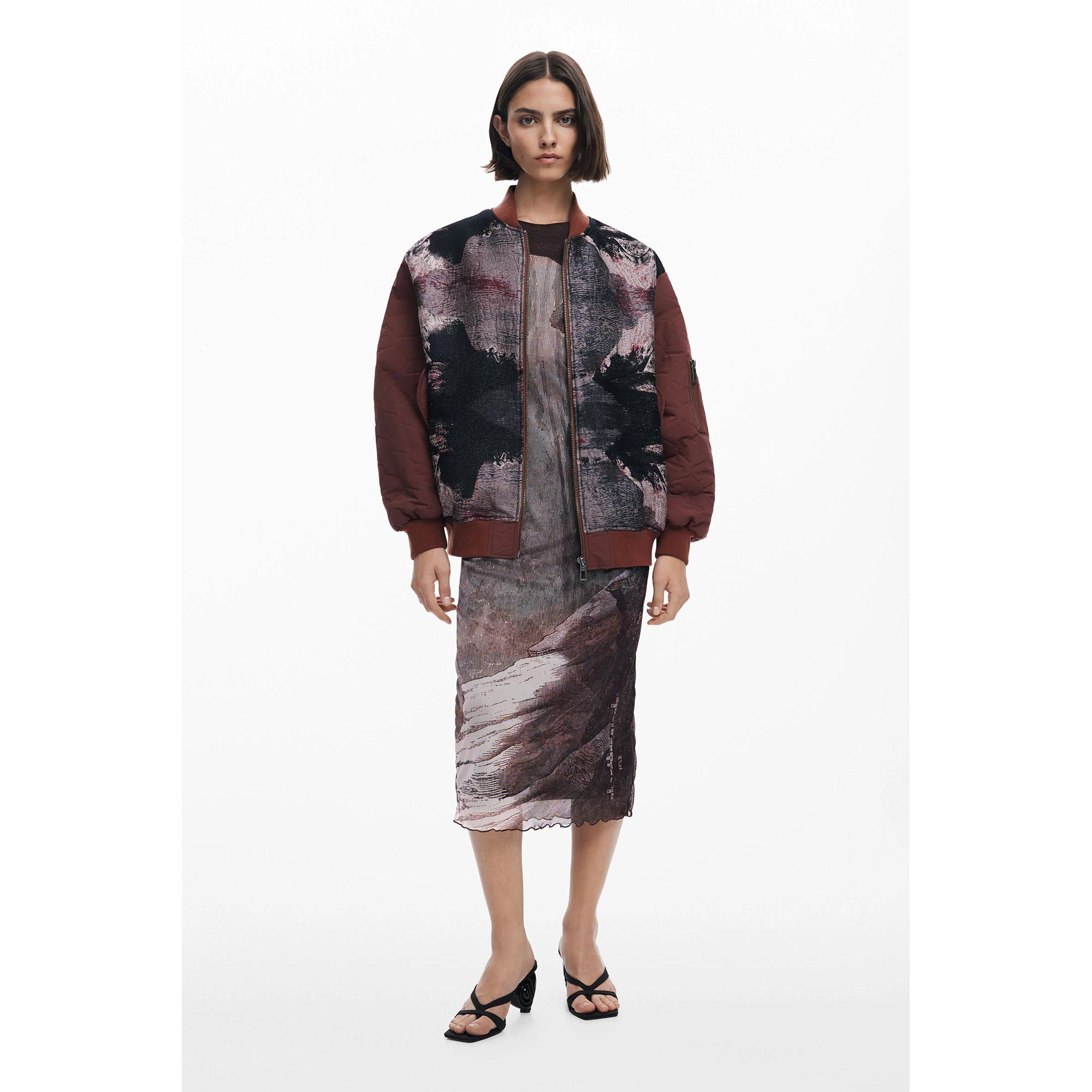 Desigual Giacca Bomber Stampata  