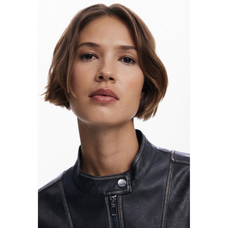 Desigual Veste Effet Cuir Usé  