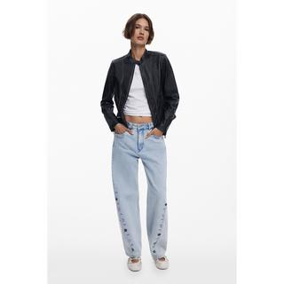 Desigual Giacca Effetto Pelle Usata  