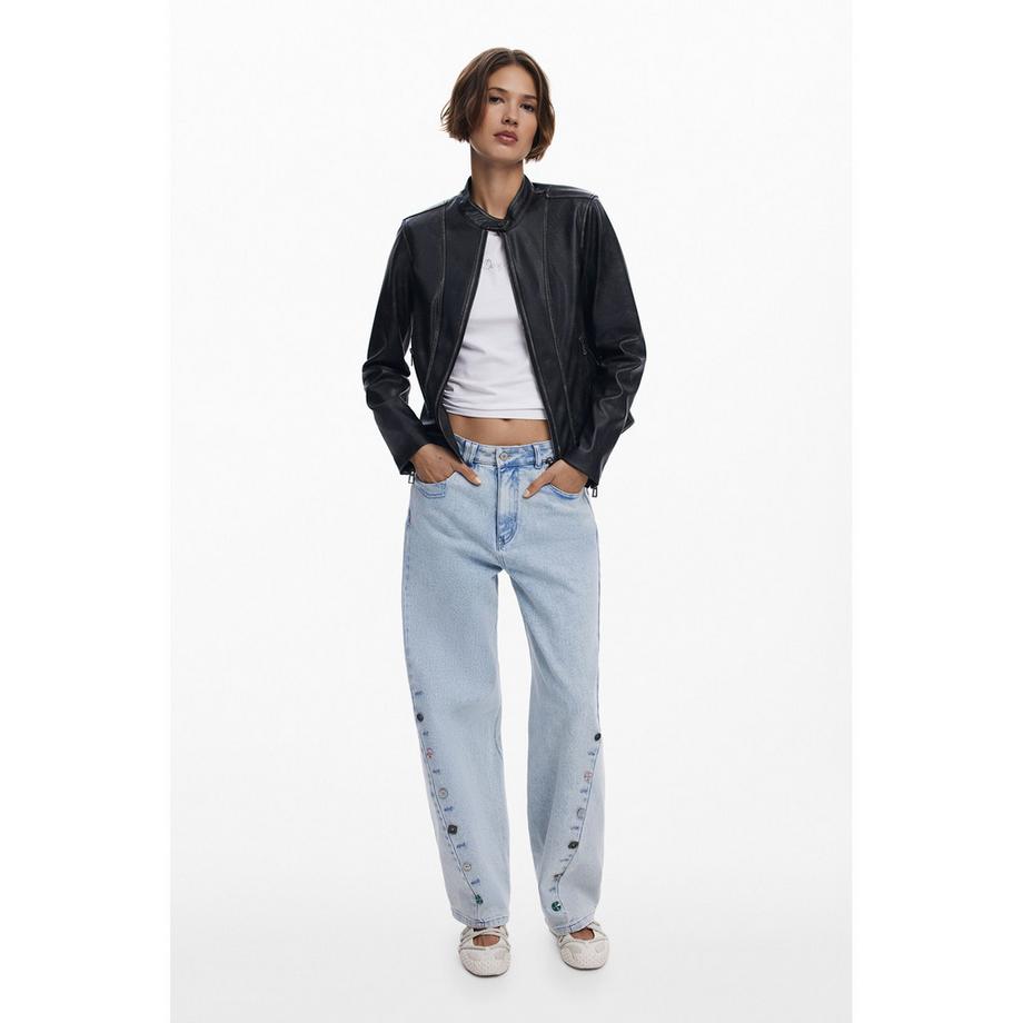 Desigual Veste Effet Cuir Usé  