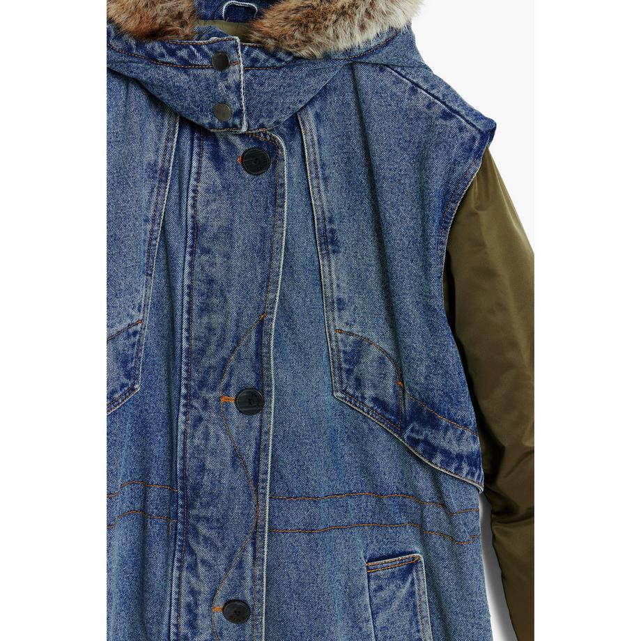 Desigual Giacca con ricamo floreale  