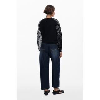 Desigual Pull Jacquard à Manches Motif  