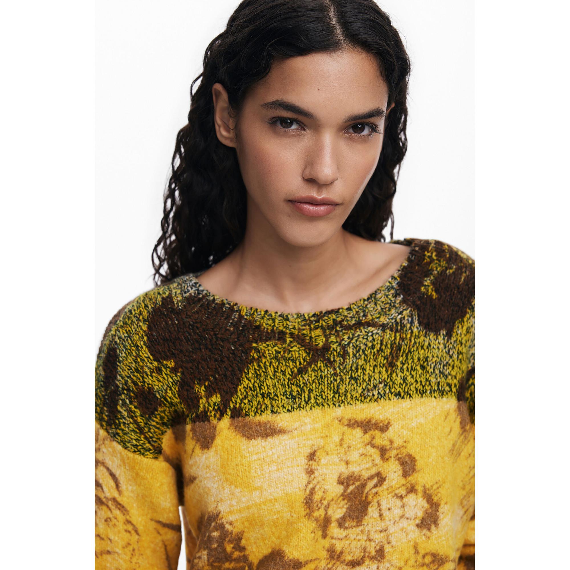 Desigual Jacquard Floral Pullover  