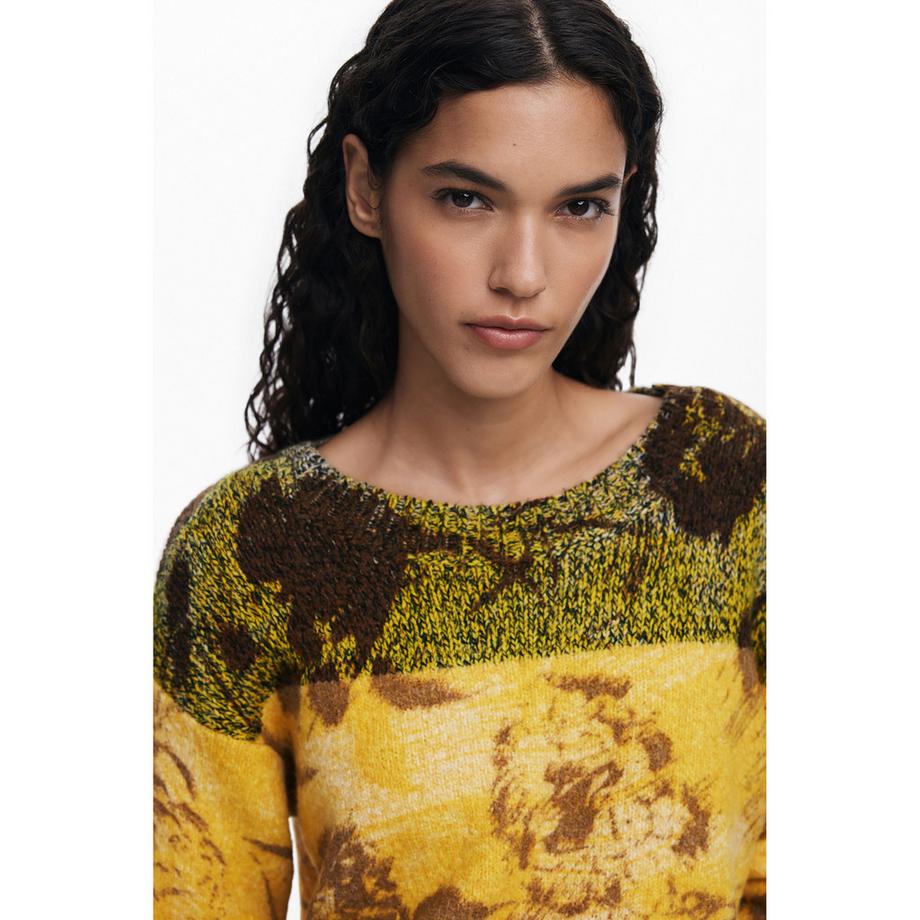 Desigual Jacquard Floral Pullover  