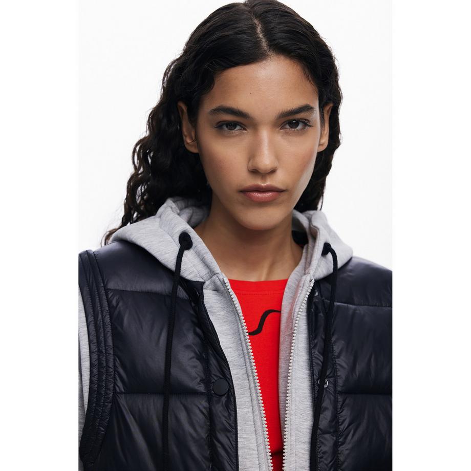 Desigual Felpa con cappuccio e gilet integrato  