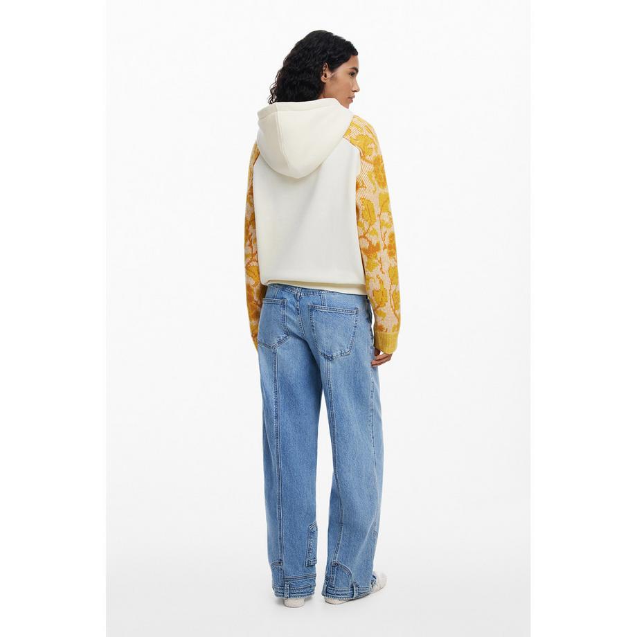 Desigual Kapuzen Sweatshirt gemusterte Ärmel  