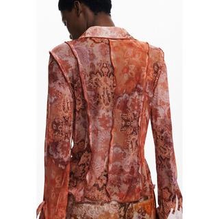 Desigual Chiffon Bluse mit ausgestellten Ärmeln  