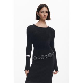 Desigual Bodycon Midikleid Langarm Rundhals  