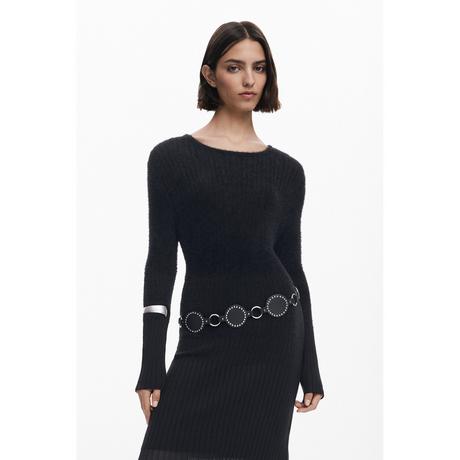 Desigual Bodycon Midikleid Langarm Rundhals  