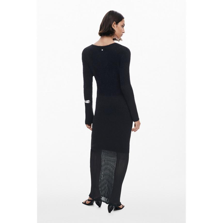 Desigual Langarm Rundhals Slim Fit Kleid  