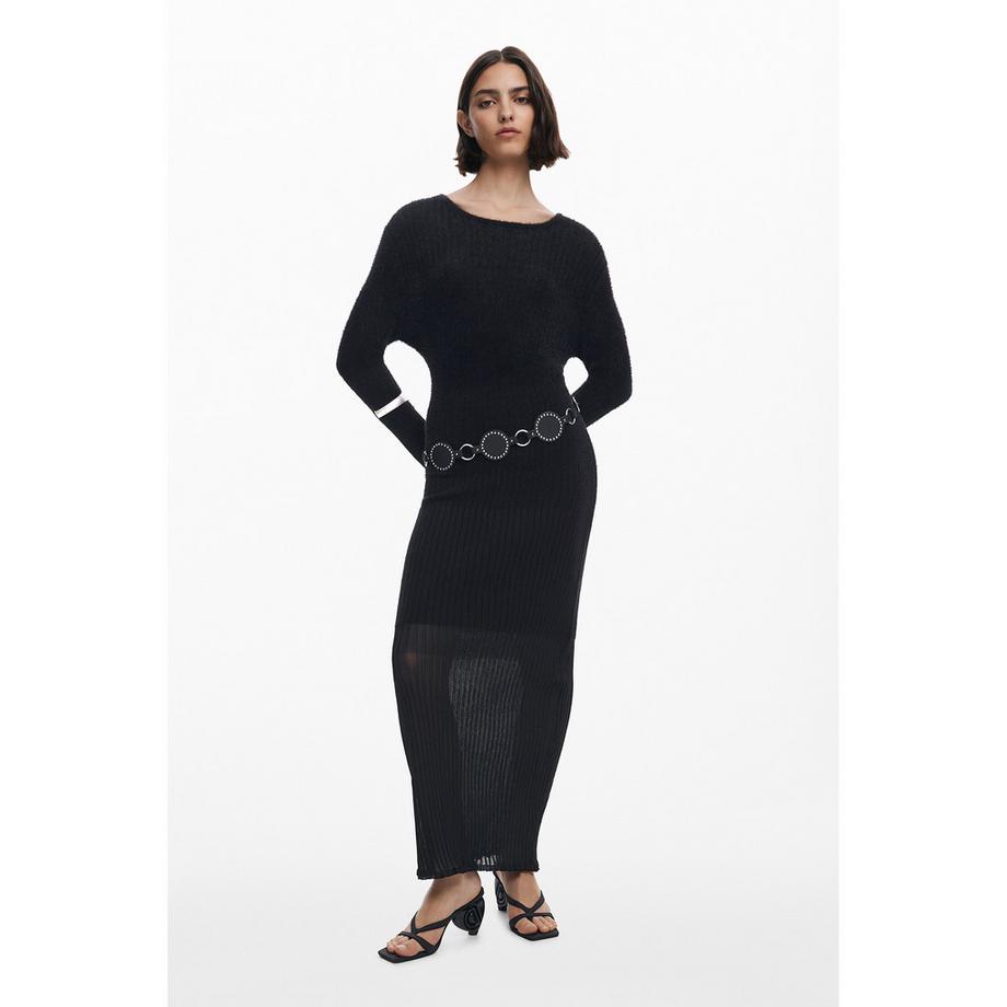 Desigual Langarm Rundhals Slim Fit Kleid  