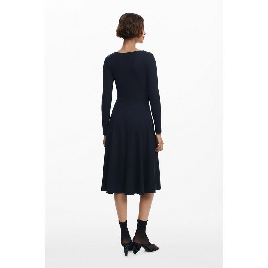 Desigual Midi Flared Langarmkleid Blumenmuster  