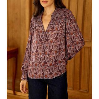 La Petite Etoile Bloema Paisley Print Langarmbluse  