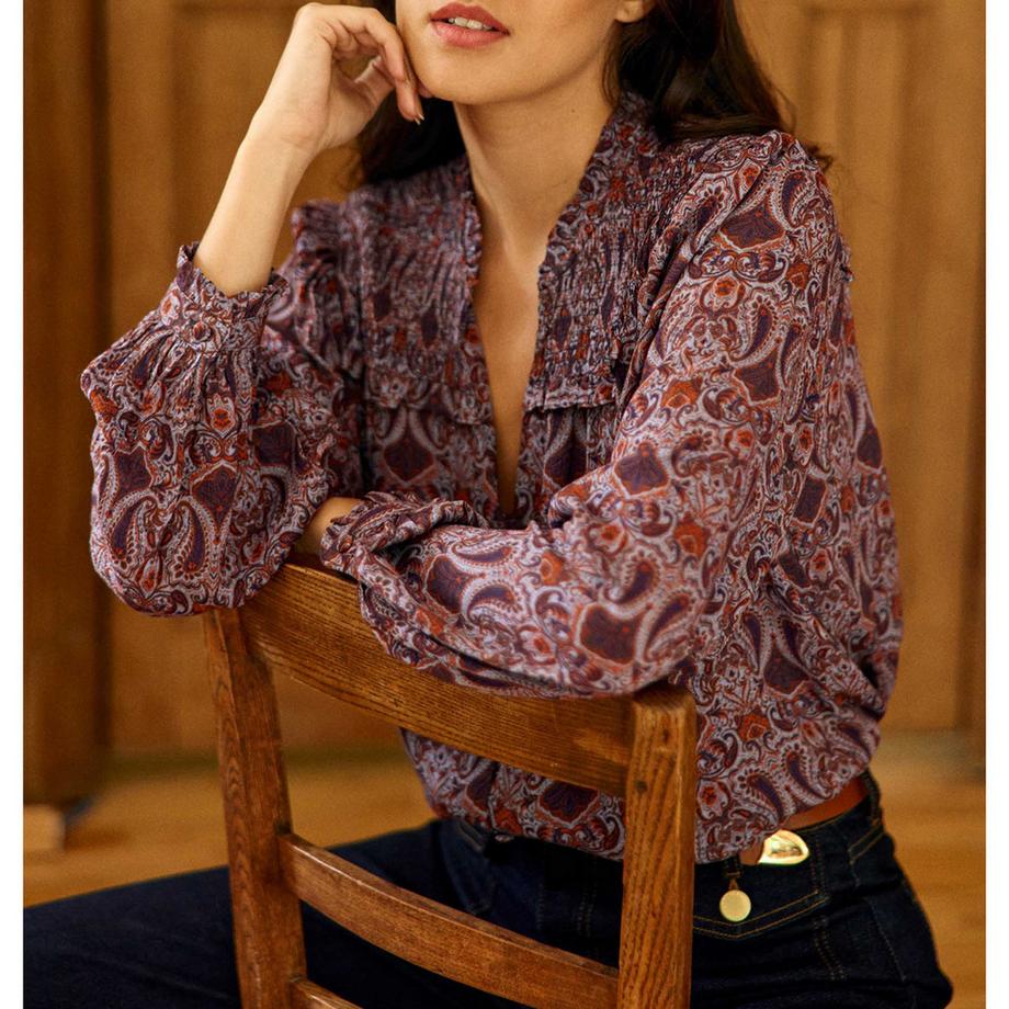La Petite Etoile Bloema Chemisier Imprimé Paisley Manches Longues  