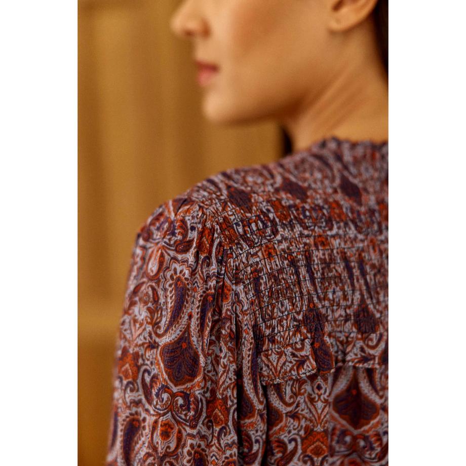 La Petite Etoile Bloema Chemisier Imprimé Paisley Manches Longues  