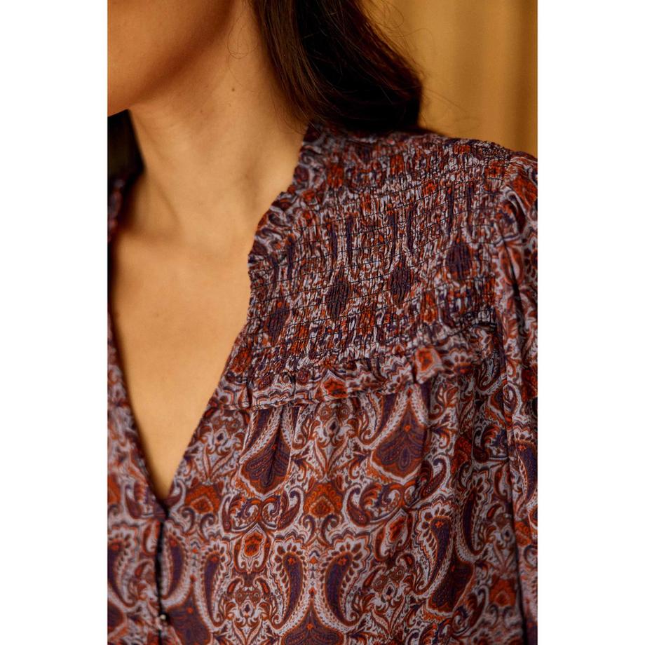 La Petite Etoile Bloema Chemisier Imprimé Paisley Manches Longues  