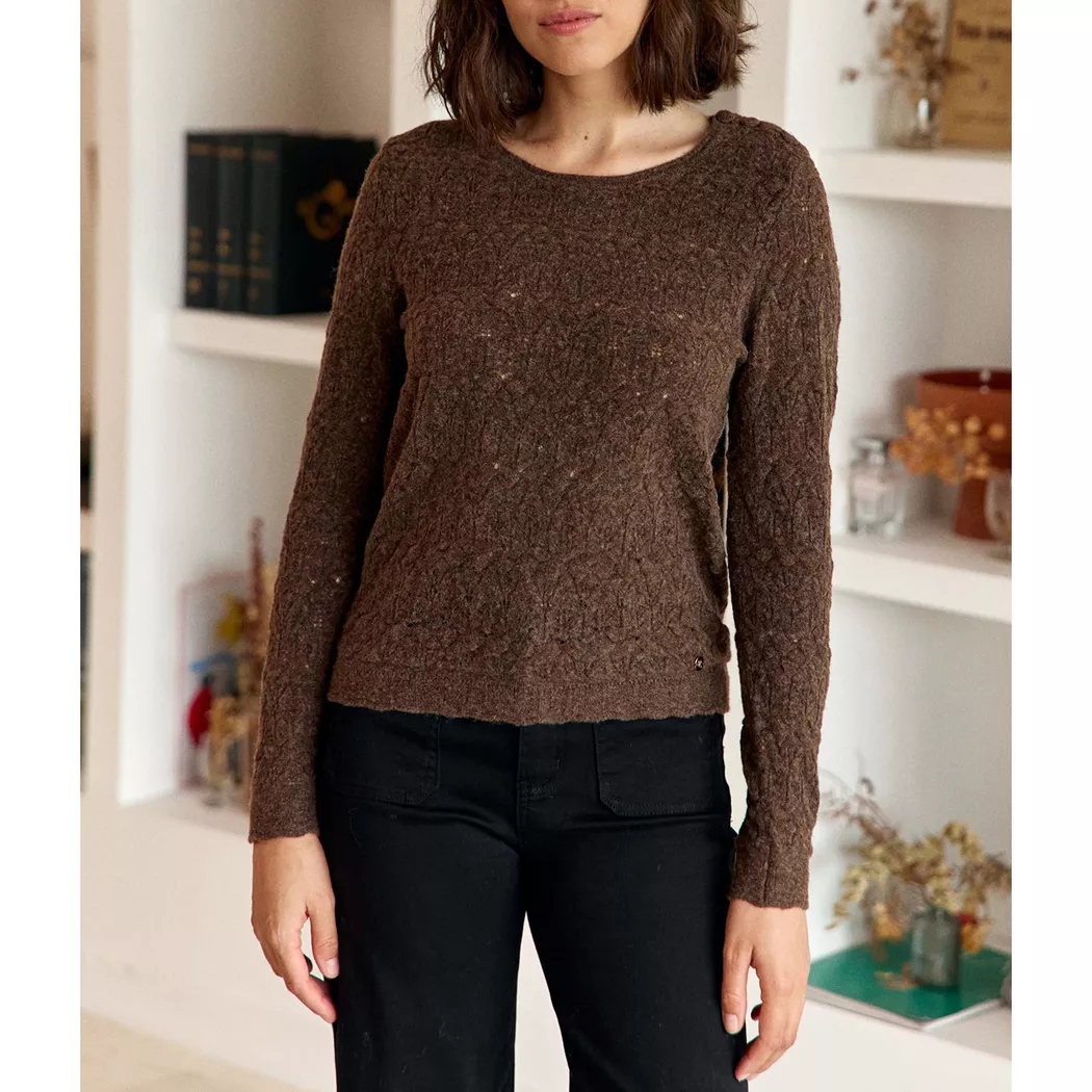 La Petite Etoile - Pullover, für Damen, Dunkelbraun, Größe L