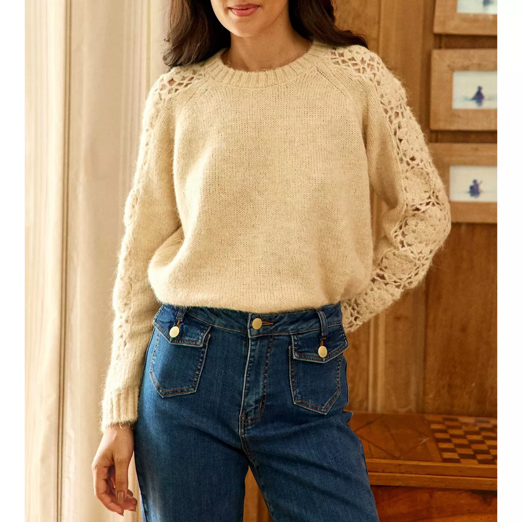 La Petite Etoile - Pullover, für Damen, Ecru, Größe L