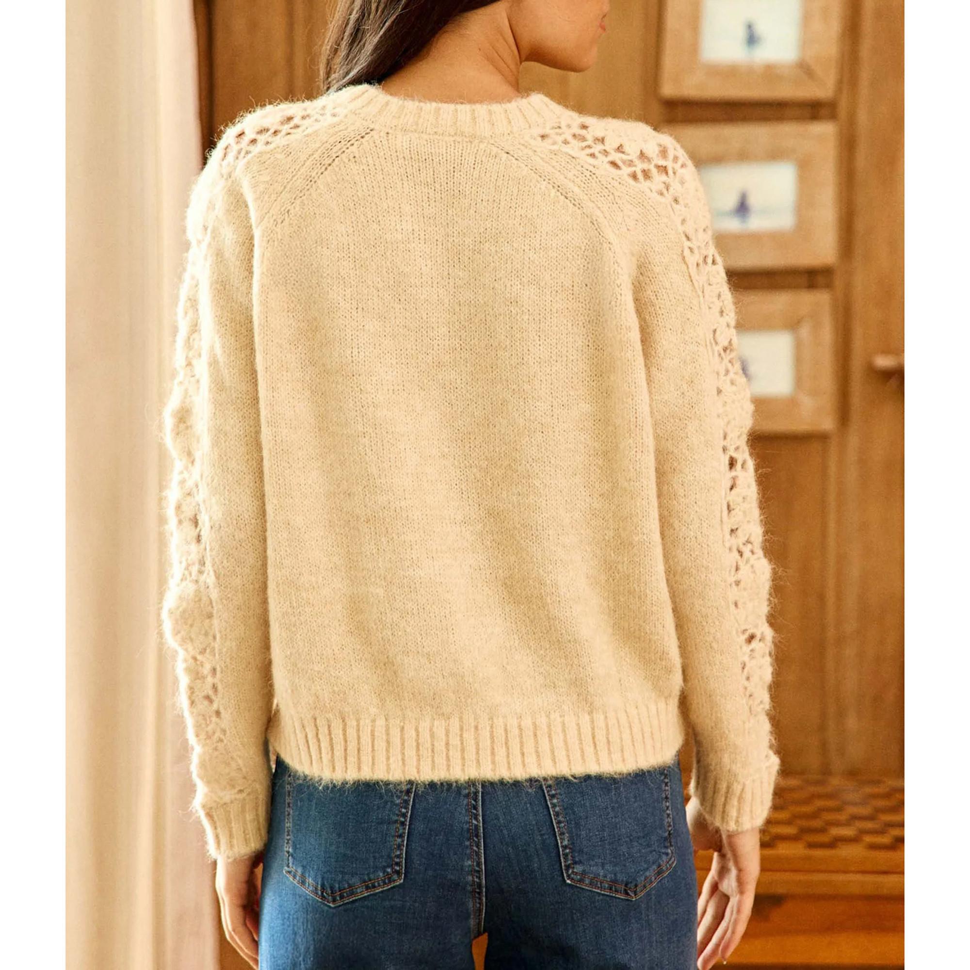 La Petite Etoile Melie Pull avec Manches en Dentelle  