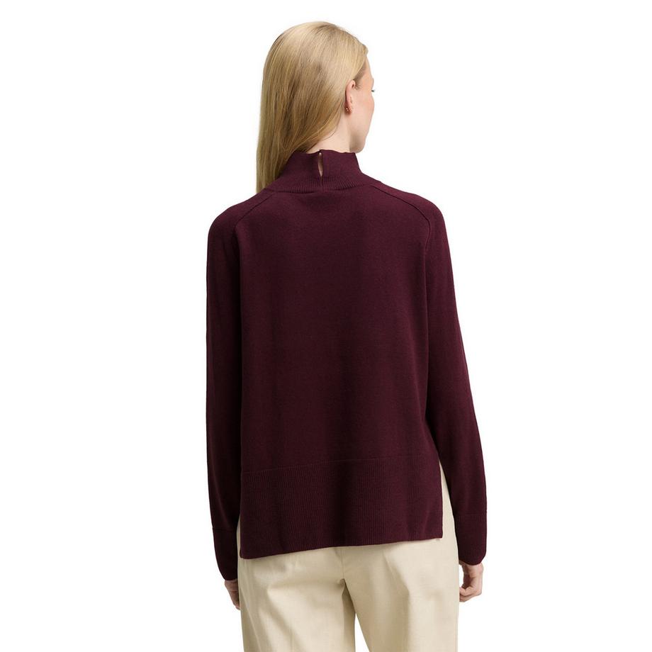 TOM TAILOR Maglione Lavorato a Maglia Melange Collo Alto  