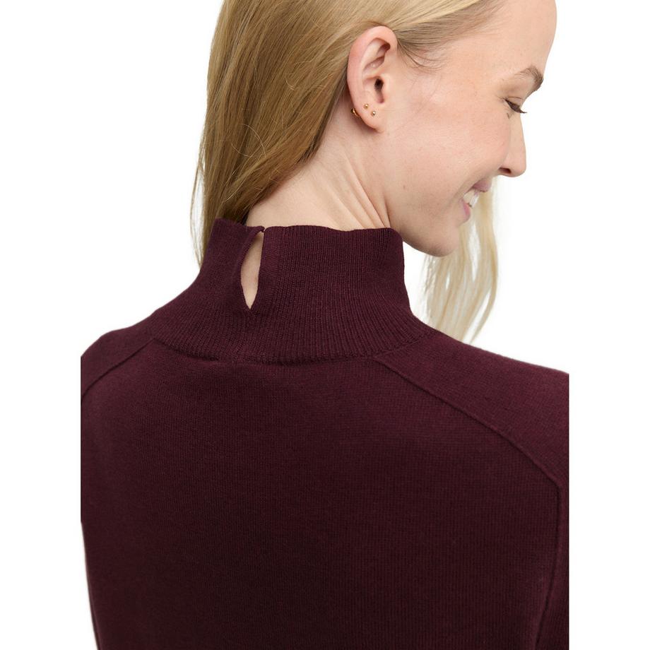 TOM TAILOR Maglione Lavorato a Maglia Melange Collo Alto  