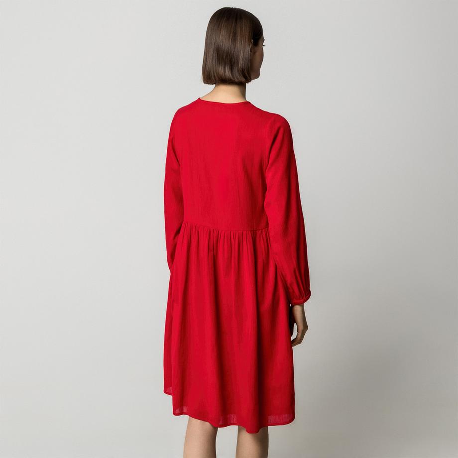 Manor Woman Robe Midi Décontractée Manches Longues  