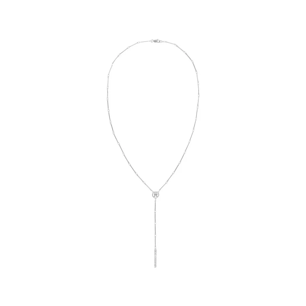 Tommy Hilfiger Collier Barch Silver / White Crystals One Size Femme
