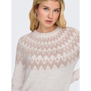ONLY Gemusterter Pullover mit Glitzerfäden  