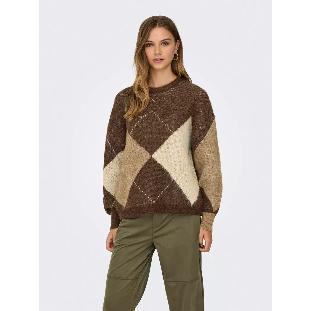 Only - Pullover, für Damen, Hellbraun, Größe M