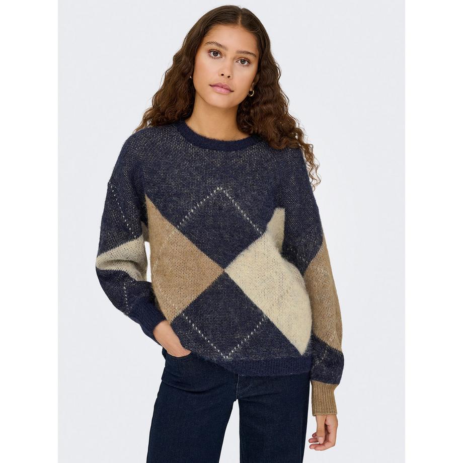 ONLY Pullover mit Argyle-Muster  