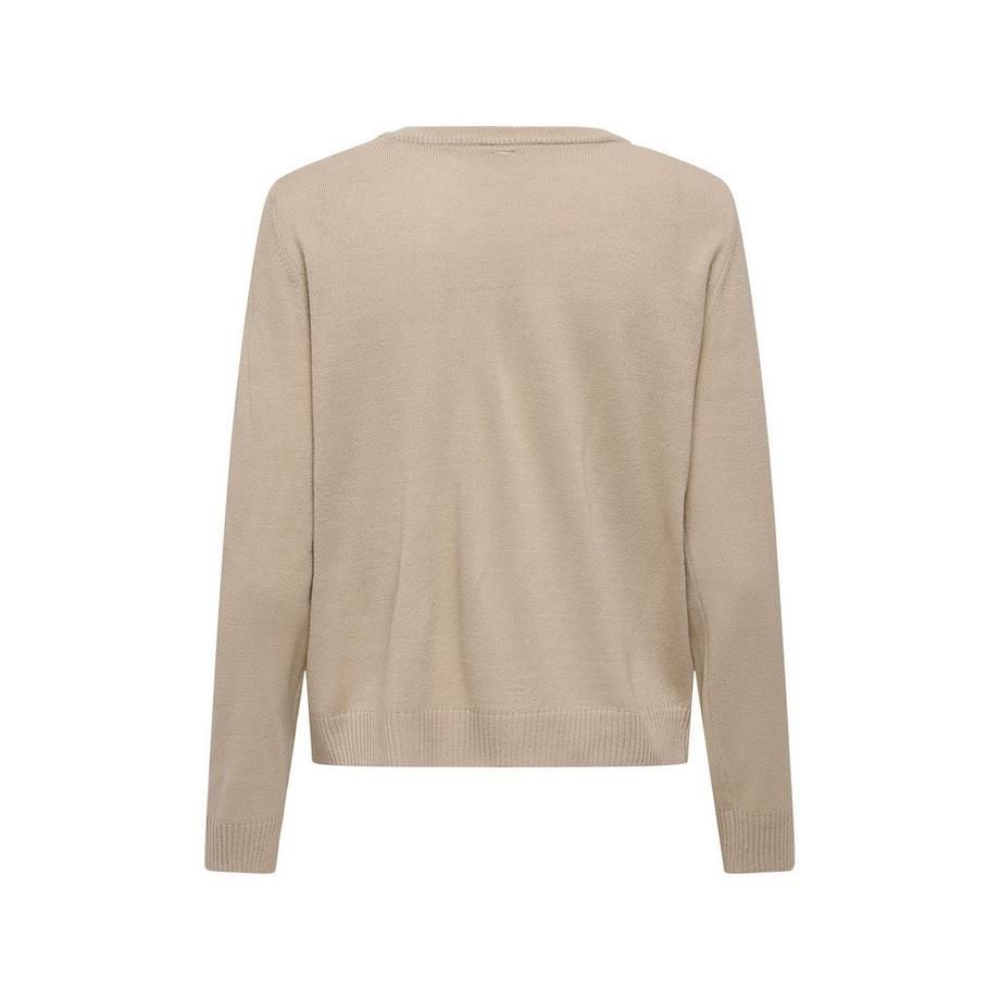 ONLY Pullover mit Rentier und Weihnachtsstrumpf Motiv  