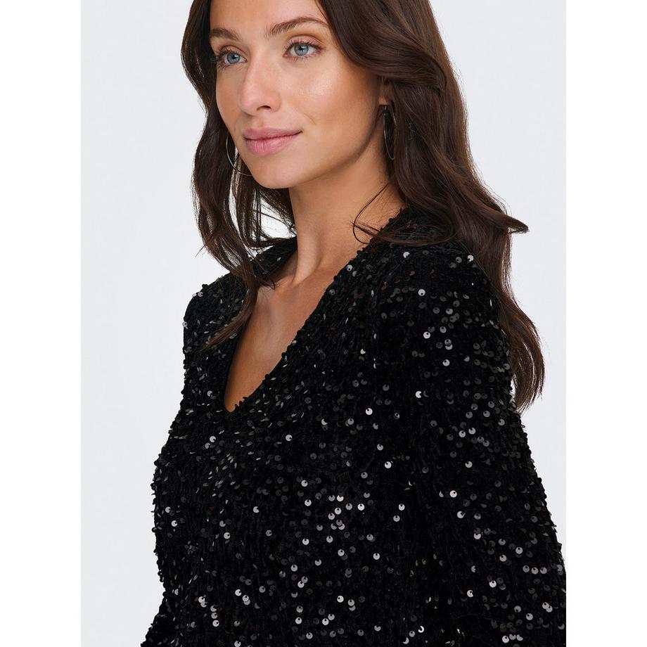 ONLY Robe Mini Paillettes Col V  